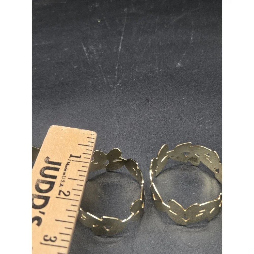 Brass Gold Color Caesar Style Napkin Rings Set Of 4